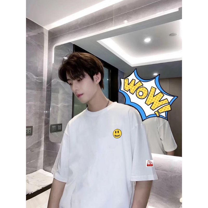 Áo thun❤ Có size tay lỡ mặt cười drew🥰