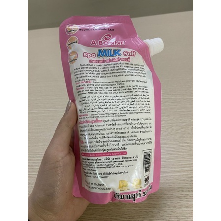 Muối Tắm Sữa Bò A Bonne Spa Milk Salt Thái Lan 350gram - Tẩy Tế Bào Chết Toàn Thân, Cân Bằng Độ Ẩm, Mềm Mịn Da, Hương Sữ