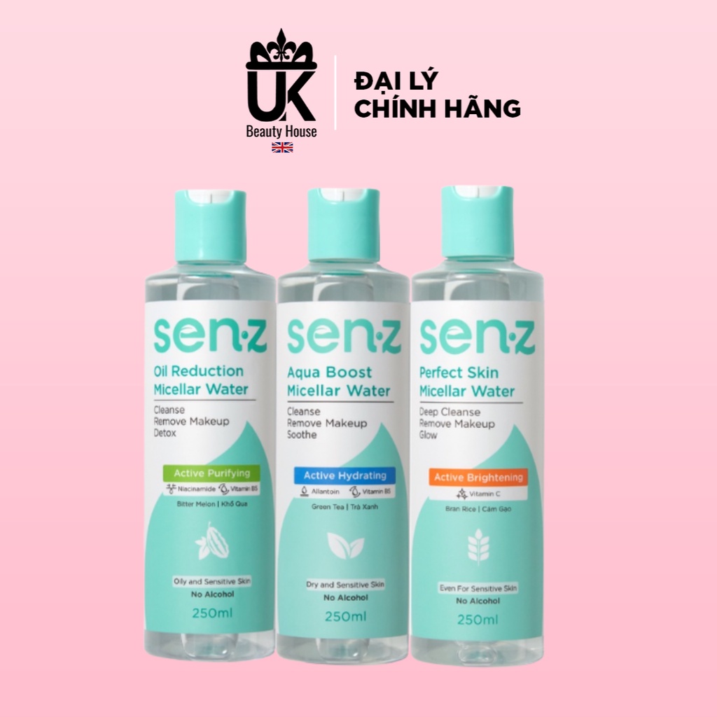 Nước Tẩy Trang Làm Sạch Da Chiết Xuất Từ Tự Nhiên SenZ Micellar Water 250ml