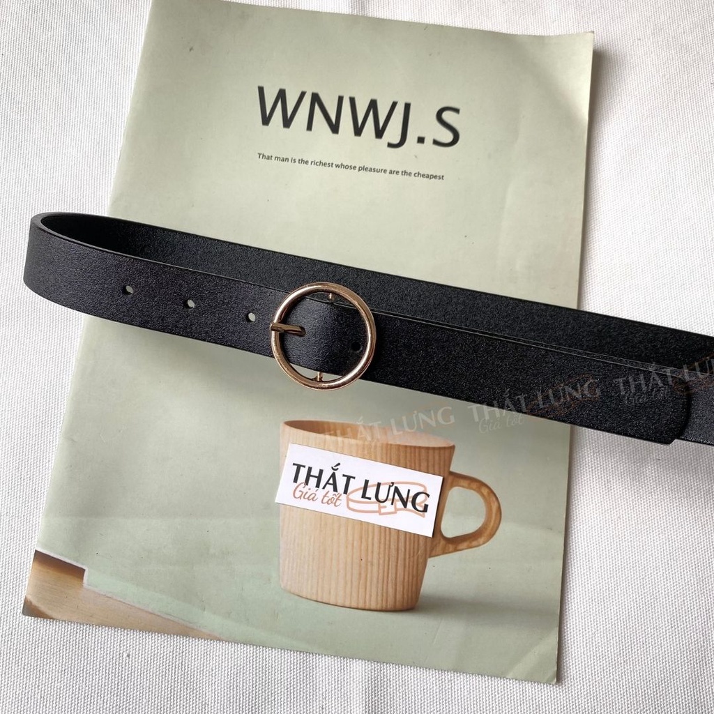 Thắt lưng nữ Ulzzang mặt tròn thời trang Hàn Quốc da mềm  TL001 - Thắt Lưng Giá Tốt