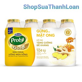 [HSD T12-2020] THÙNG 24 CHAI SỮA CHUA UỐNG PROBI GOLD GỪNG MẬT ONG - LỐC 4 CHAI 130ML