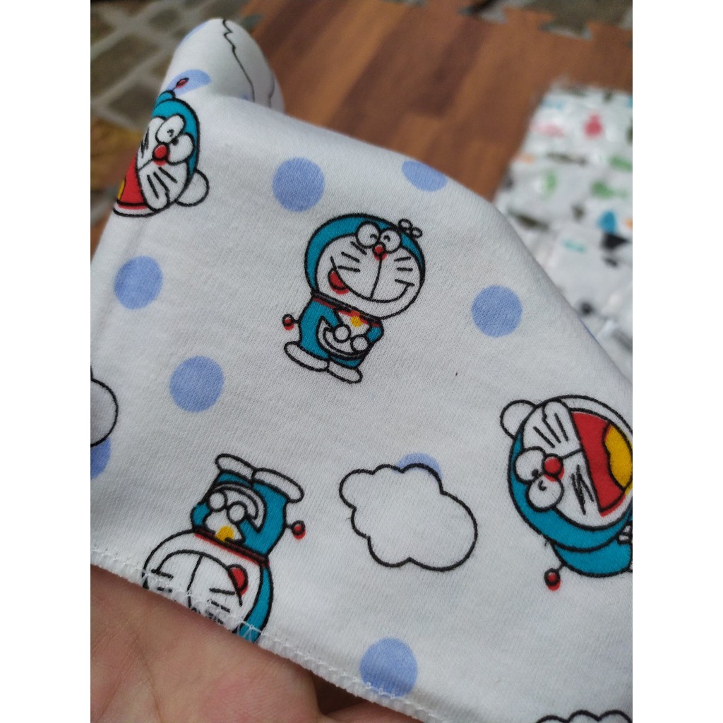 Set 5 khăn yếm tam giác bé trai bé gái có khuy bấm