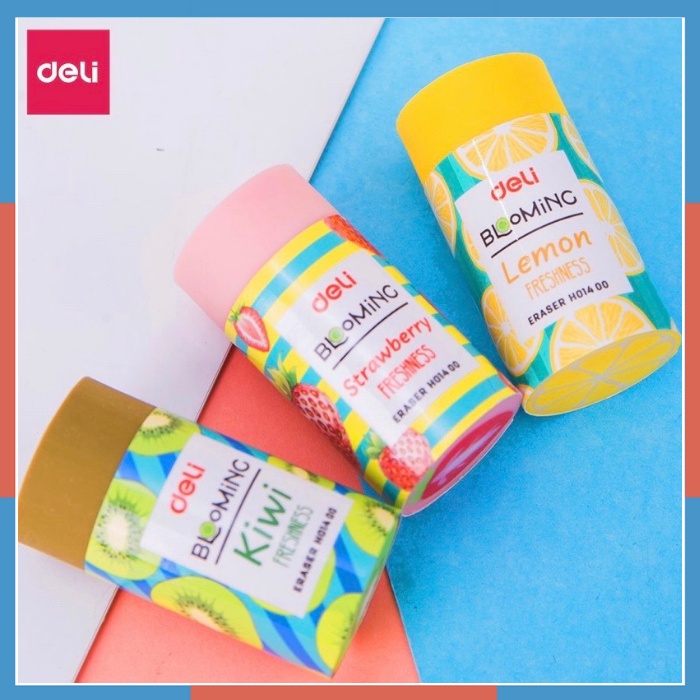 Gôm tẩy trái cây Deli hình Kiwi, dâu, chanh cute 01400