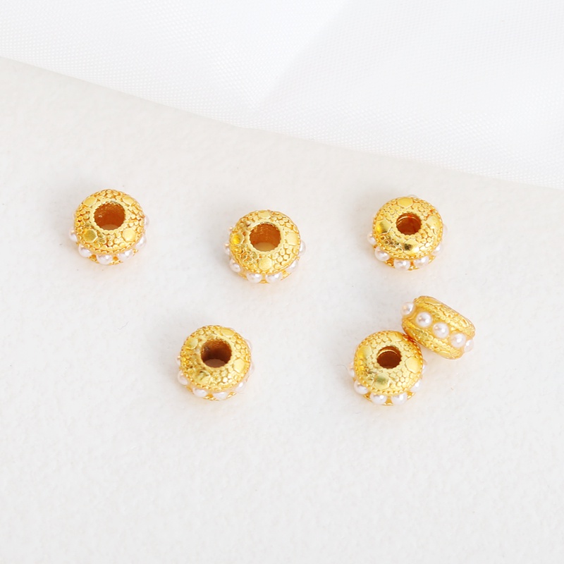 Hạt Xỏ Lỗ Bằng Đồng Mạ Vàng 18K Hình Vỏ Sò Dùng Làm Trang Sức diy