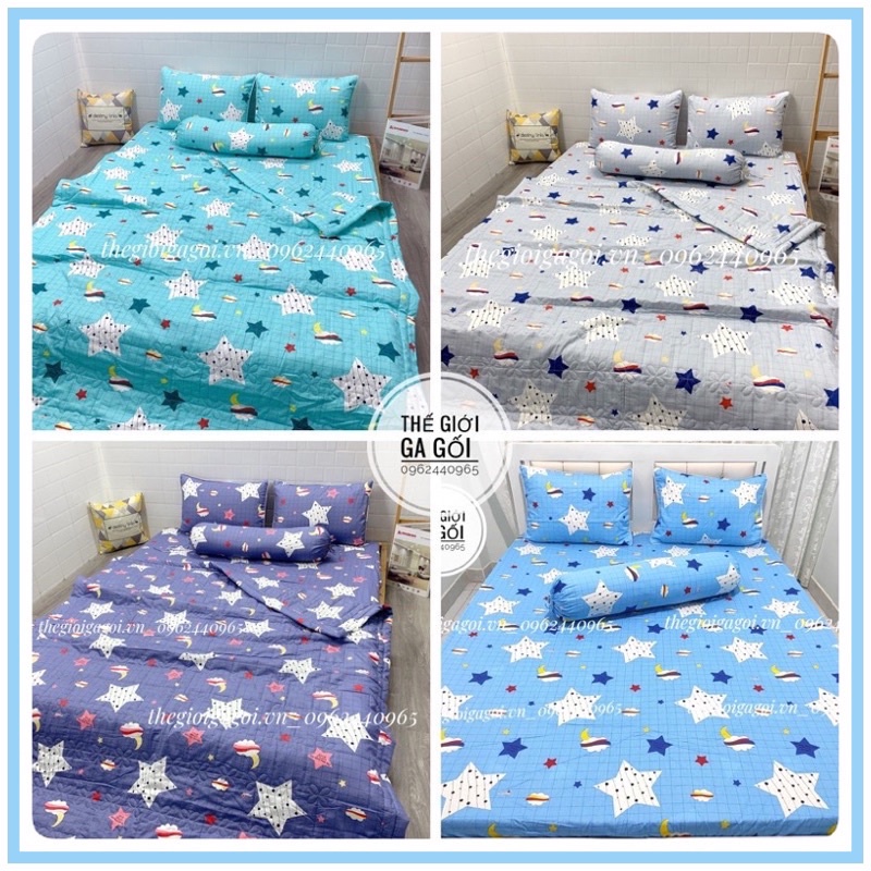 (RẺ VÔ ĐỊCH) ❤️Bộ Ga {4 món} 100% Cotton Thắng Lợi❤️Mẫu Ngôi Sao