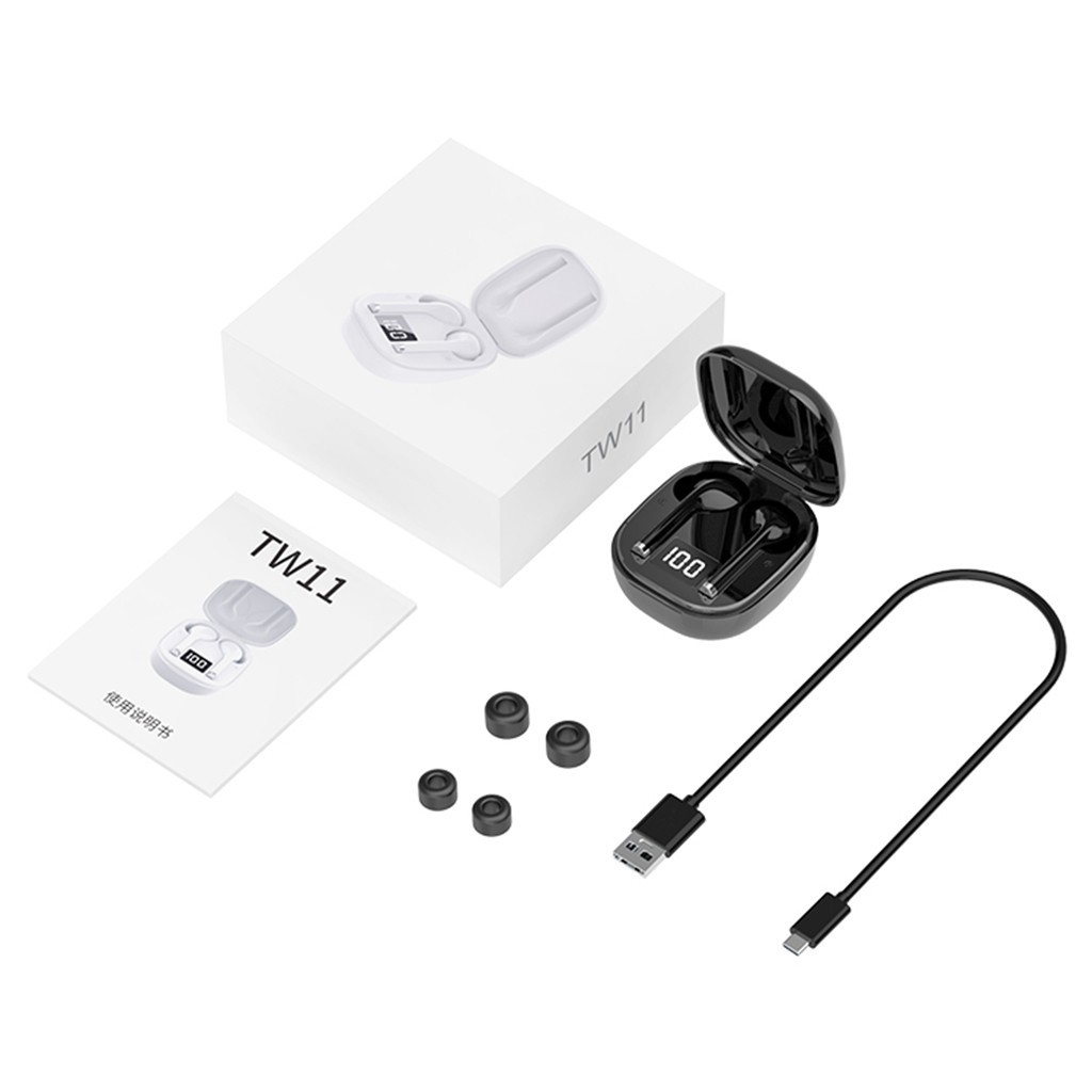 Tai Nghe Bluetooth Tw11 Không Dây Có Đèn Led