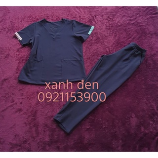 Đồng phục spa, phòng khám, nhân viên y tế màu xanh đen