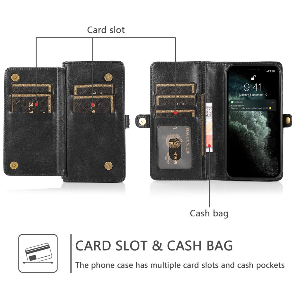 Xe Ô Tô Từ Tính 2 Trong 1 Ví Có Thể Tháo Rời Lật Đeo Ngang Dành Cho iPhone 15 14 13 11 12 Pro Max XR XS 7 Plus Vỏ Da Chống Sốc Đa Năng Dây Dài Đựng Thẻ Bìa Sách