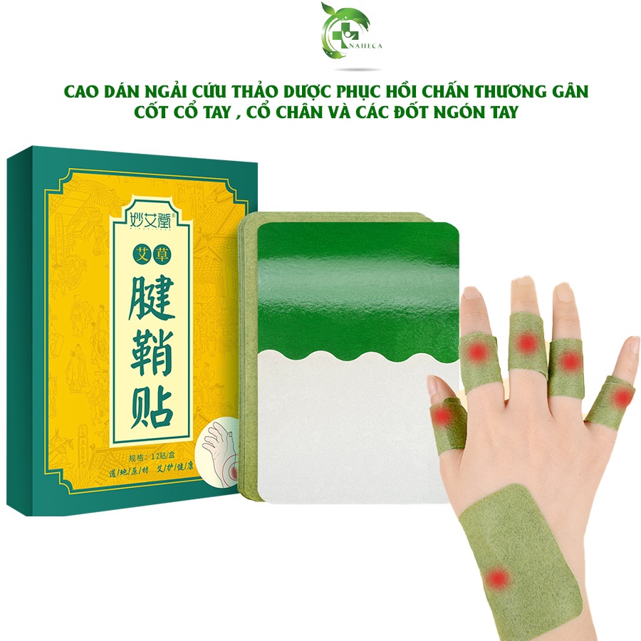 Mếng dán ngải cứu thảo dược 24 miếng MiaoAiTang hỗ trợ giảm đau gân cổ tay, cổ chân, các khớp ngón tay cho người dùng