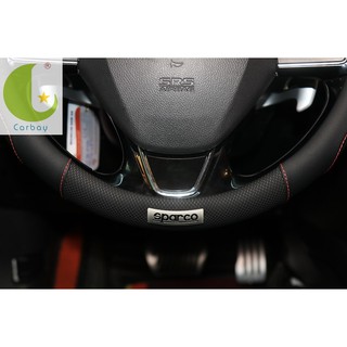 Bọc vô lăng Sparco SPC 1113BK (đen chỉ đỏ)