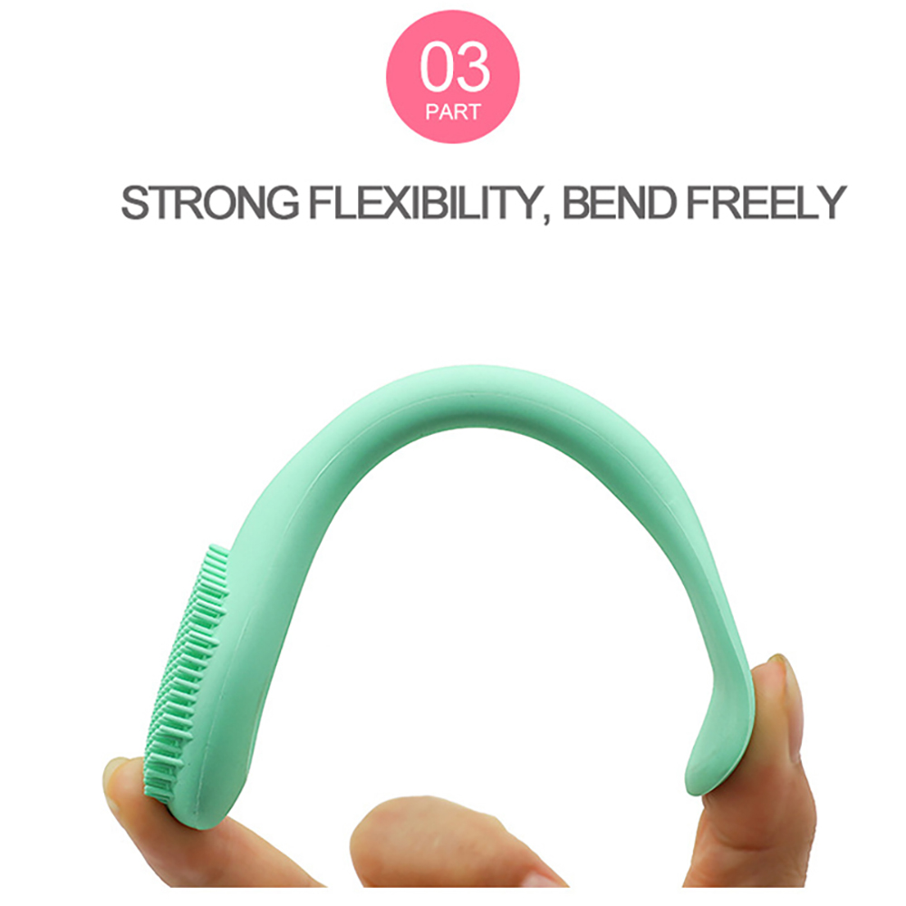 [Hàng mới về] Cọ hai đầu bằng silicon mềm mại dùng mát xa vùng mũi thoải mái tiện lợi