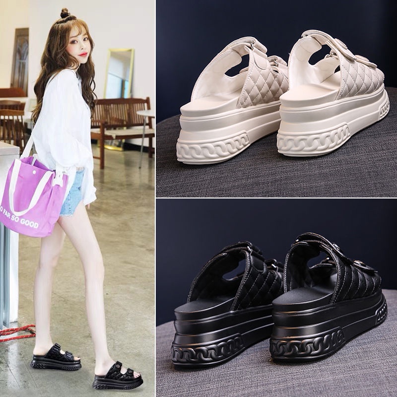 Sandal đi biển Dép Cao Gót Đế Dày Thời Trang Dành Cho Nữ