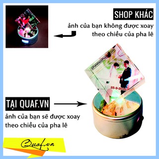 Pha lê lập phương in hình ELATO MUSIC MP4 (đèn led, tự xoay, khe cắm thẻ nhớ, kết nối bluetooth)