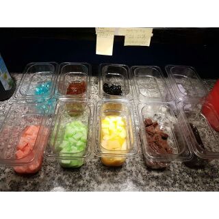 Khay nhựa đựng topping trà sữa, chè