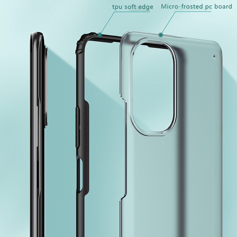 Ốp điện thoại chống sốc trong suốt thời trang cho Xiaomi Poco F3