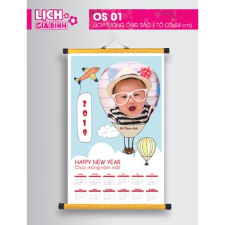 Lịch treo tường ống sáo 1 tờ
