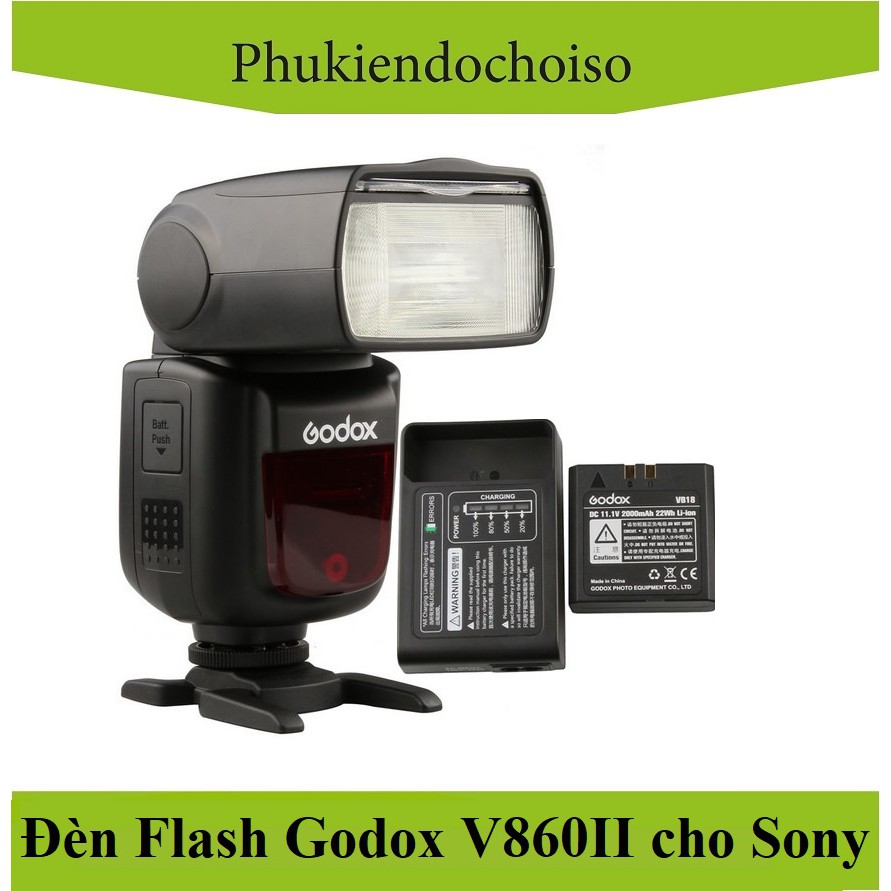 Đèn Flash Godox V860 II for Sony + Tặng Ommi tản sáng