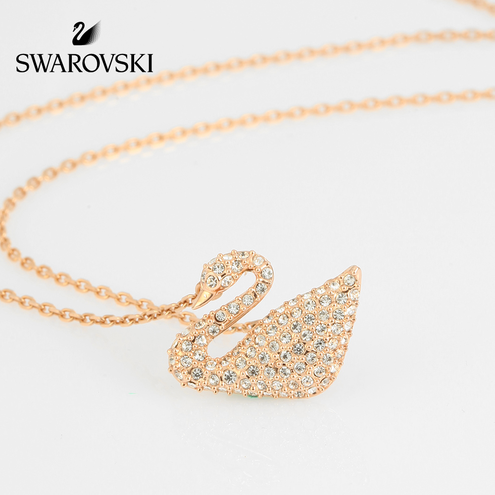 FREE SHIP Dây Chuyền Nữ Swarovski SWAN Kết cấu pha lê mặt dây chuyền thiên nga cổ điển Necklace Crystal FASHION cá tính Trang sức trang sức đeo THỜI TRANG