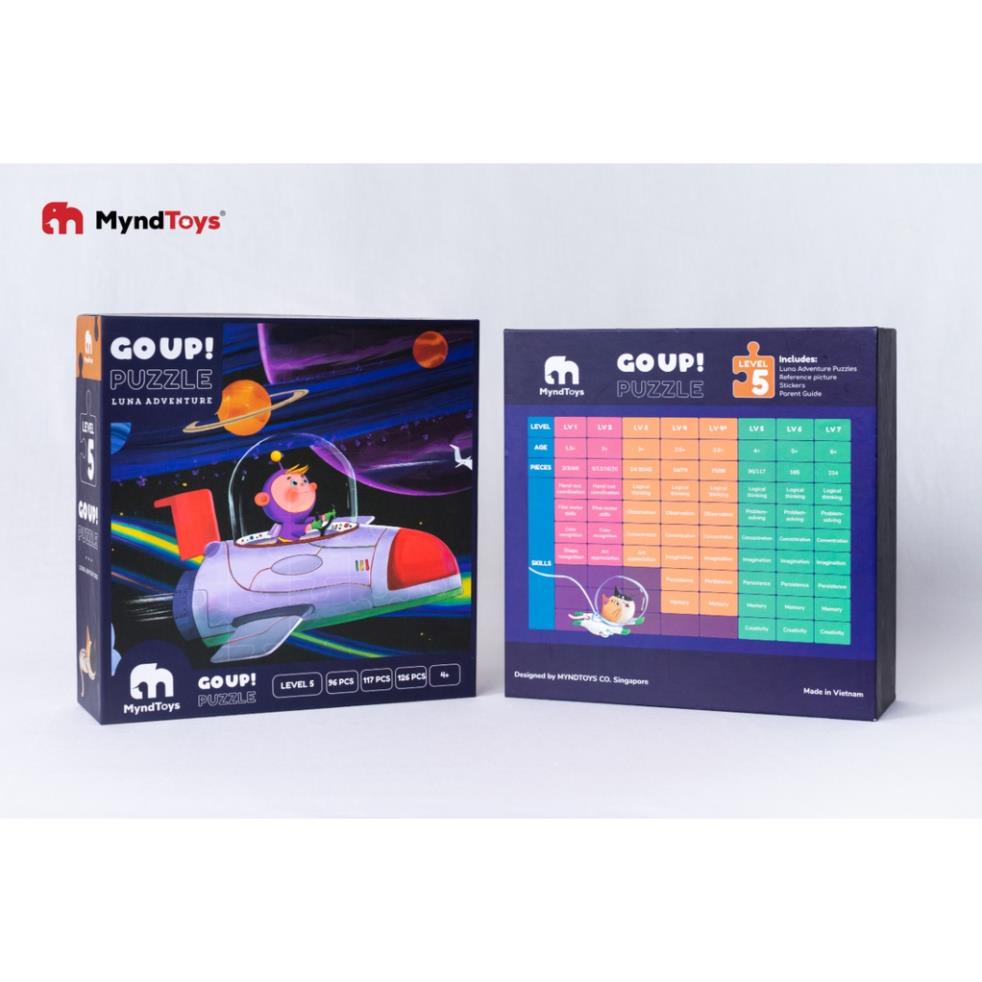 Đồ Chơi Xếp Hình Thông Minh MyndToys - GO UP! Puzzle Level 5 - Luna Adventure Series P - Cuộc Du Hành Vũ Trụ Kì Ảo