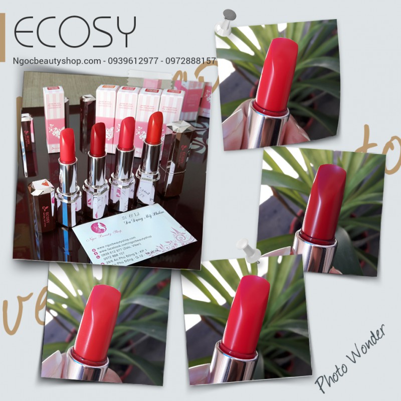 Hộp quà phấn Ecosy tặng son dưỡng cao cấp có màu Ecosy cao cấp Hàn Quốc