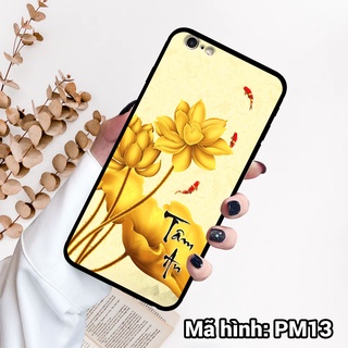 Ốp điện thoại IPHONE 6/6S/6 PLUS/6S PLUS in hình hoa sen,cá chép phong thủy – lưng kính tráng gương viền dẻo