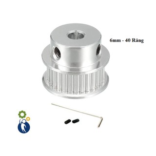 Buly, Puly, Pulley Trục 6mm - 40 Răng, sử dụng với dây đai 2GT-6mm