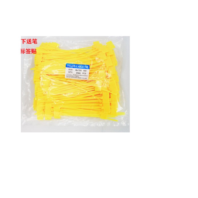 25 chiếc Dây thít nhựa đánh dấu HCT-160 sẵn vàng, trắng, đen, xanh dương ,đỏ, dây rút nhựa bảng tên, dây lạt nhựa
