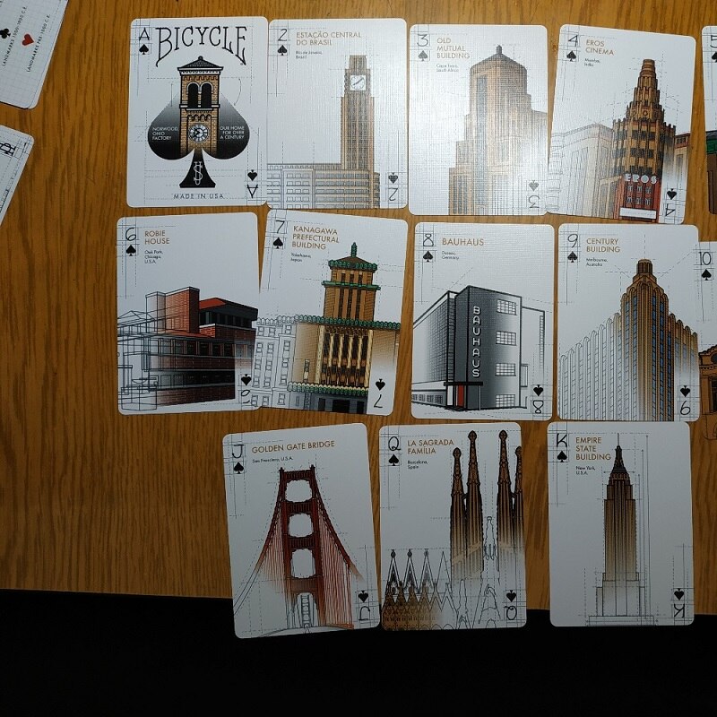Bicycle Architectural Wonders of the World Playing Cards, Thẻ Sưu Tập USPCC, Trò Chơi Thẻ Ma Thuật, Đạo Cụ Ảo Thuật Cho Nhà Ảo Thuật