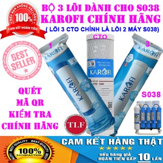 BỘ 3 LÕI LỌC KAROFI CHÍNH HÃNG MÁY S-038 | DÀNH CHO MODEL KAROFI S-038