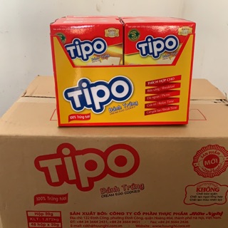 Bánh trứng khô Tipo 12 hộp*39g(4 gói*9,75g)