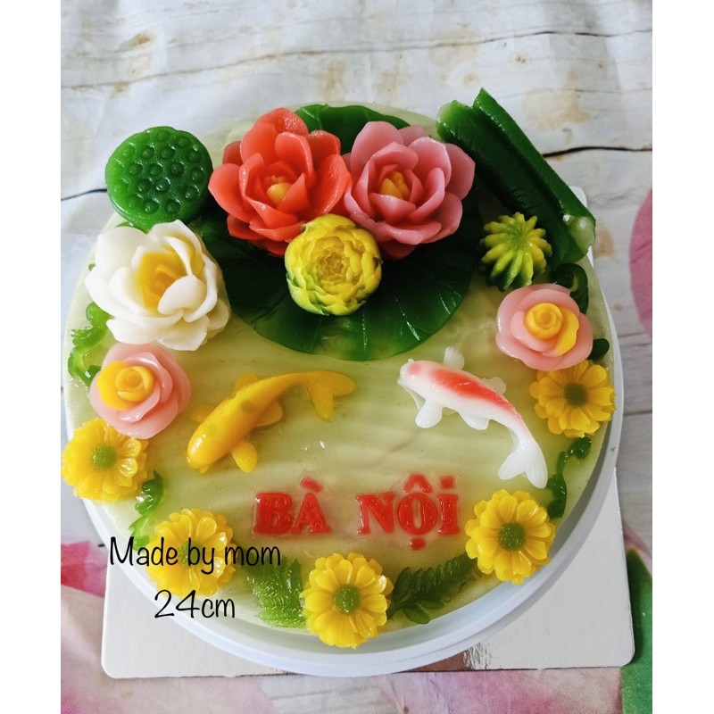 bánh sinh nhật rau câu flan trái cây tươi