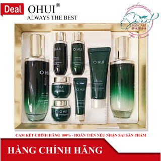 Set Nước hoa hồng và Sữa dưỡng Ohui Prime Advancer - Chống lão hoá cho da nhạy cảm  [O hui xanh]