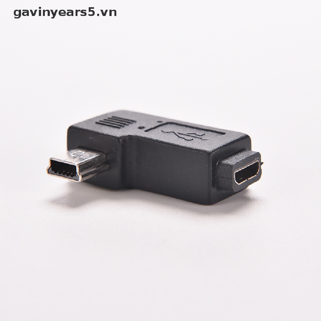 Đầu Chuyển Đổi Micro USB 5Pin Sang Mini 5Pin Góc 90 Độ Chuyên Dụng Chất Lượng Cao