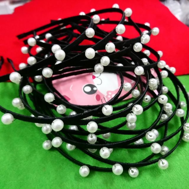 Cài tóc thời trang đính hạt màu trắng