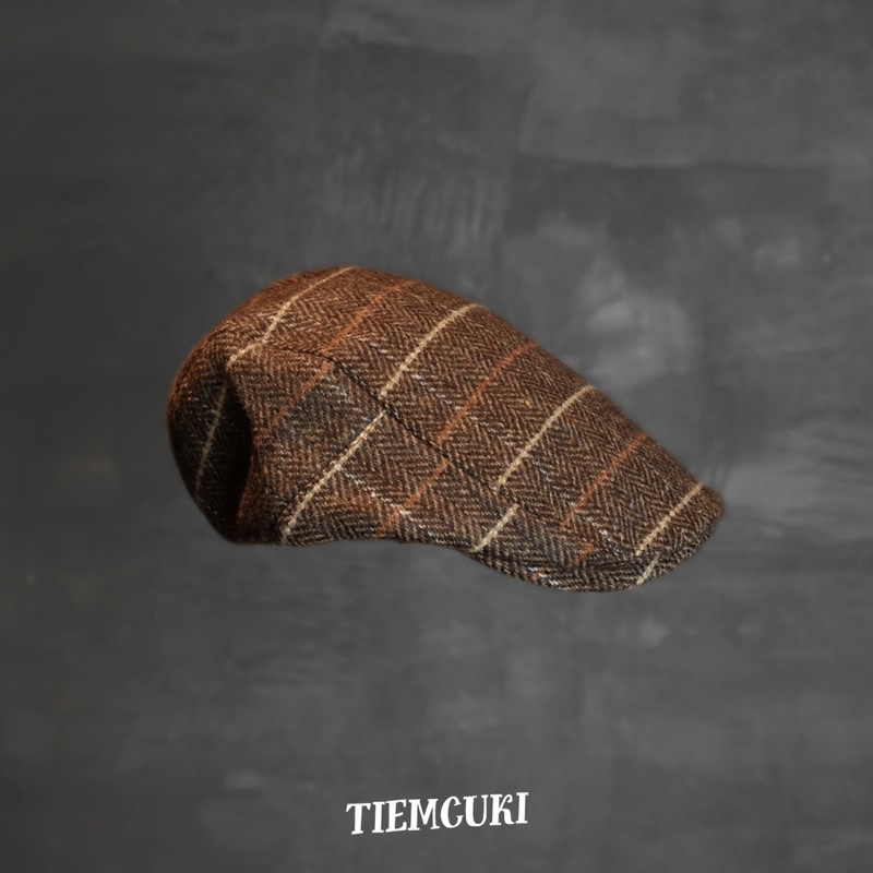 Nón beret cargo phong cách vintage, satorial