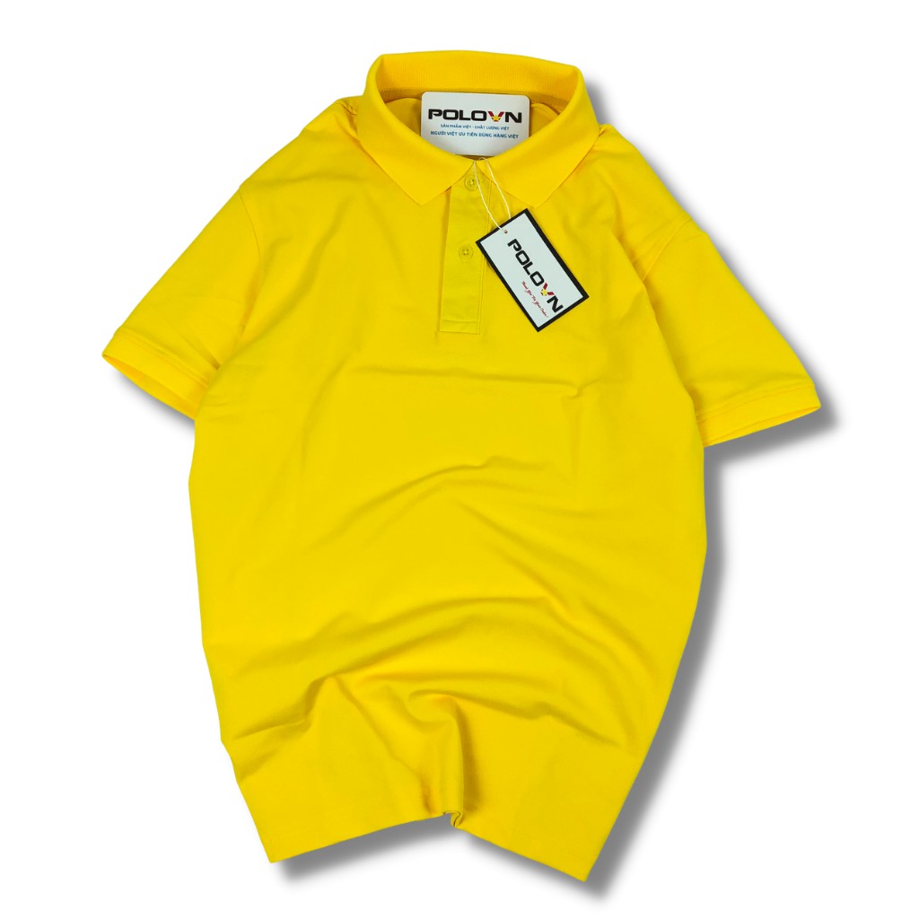 Áo thun Polo nam cổ bẻ Basic màu Vàng Daisy, vải cá sấu - không xù lông, không ra màu, thấm hút mồ hôi, form regular fit | BigBuy360 - bigbuy360.vn