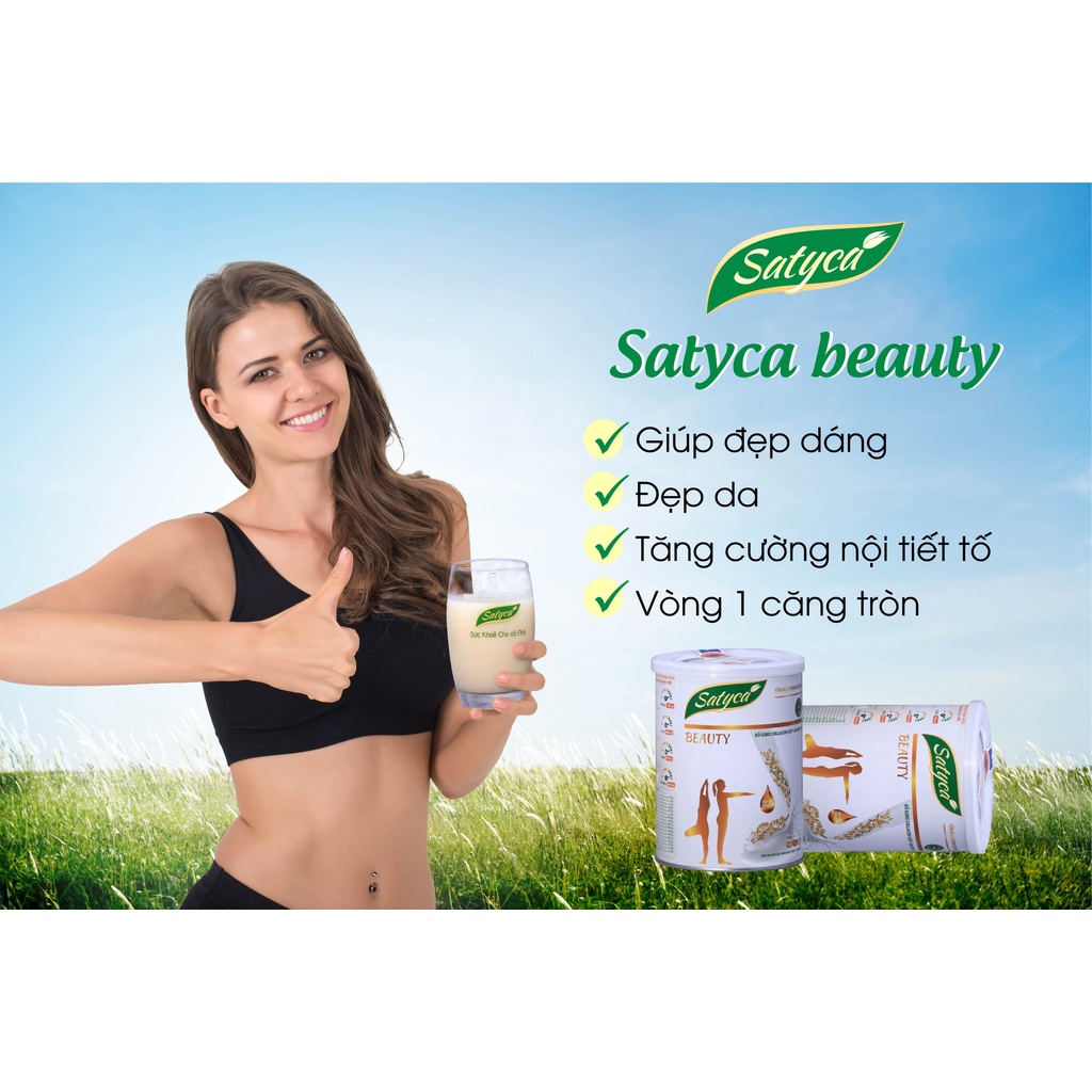 Sữa yến mạch dinh dưỡng Satyca Beauty giúp phụ nữ da đẹp, dáng xinh hộp 410g - NN048