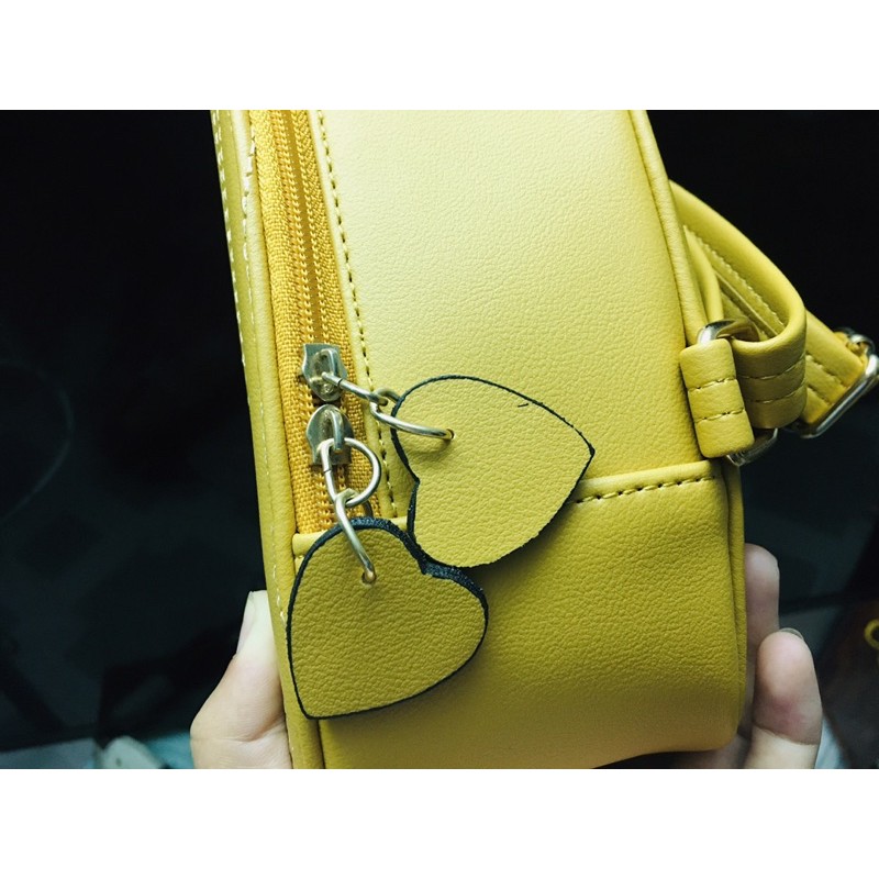 Balo Da Handmade Hình Trái Tim, Hàng cao cấp