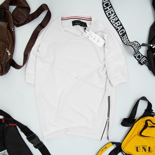 Áo thun phối khoá zip 2 bên