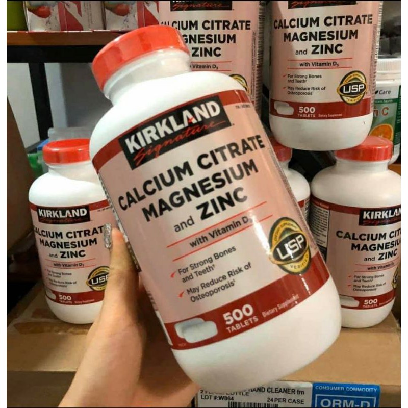 [ Date xa] Viên Uống Calcium Citrate Magnesium Zinc Kirkand 500 viên