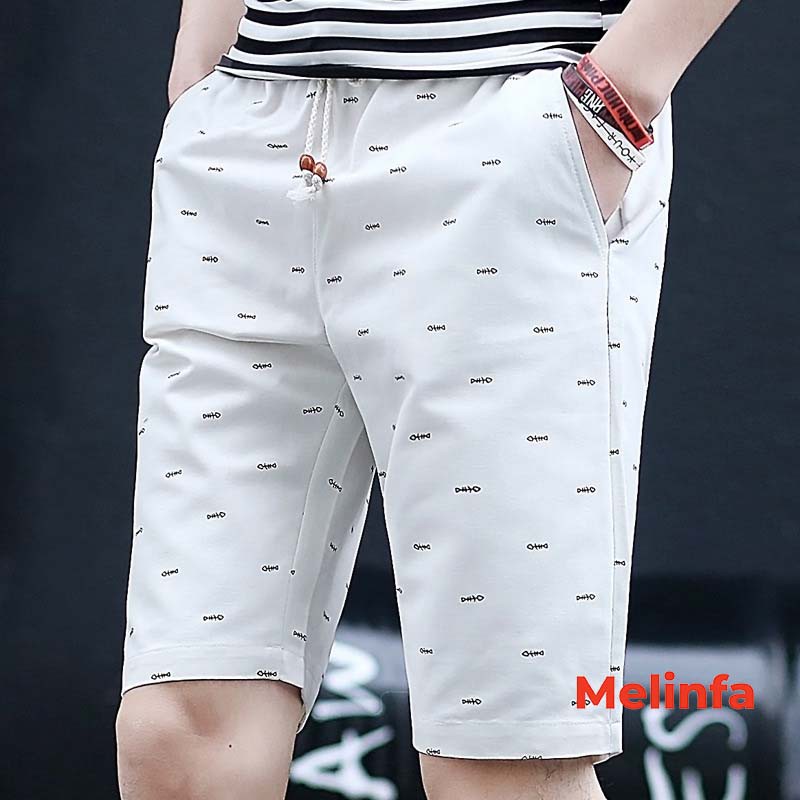 (Xả kho)Quần short nam mùa hè vải thô cotton họa tiết phong cách Hàn Quốc mã VAQ0125