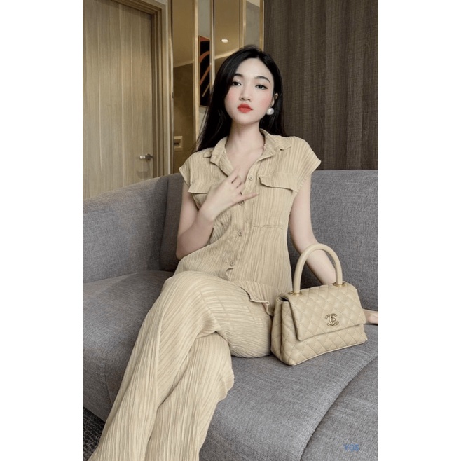 (FREE SHIP) SÉT BỘ ĐŨI XỐP NỮ ÁO PHỐI TÚI HỘP ĐI CHƠI DỰ TIỆC THANH LỊCH SANG CHẢNH VALENTINNA