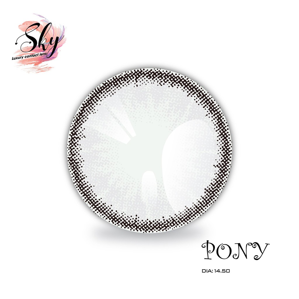 Kính áp tròng Sky Lens -Pony 0-6 Độ-Made in Korea Chính Hãng Dia14.00