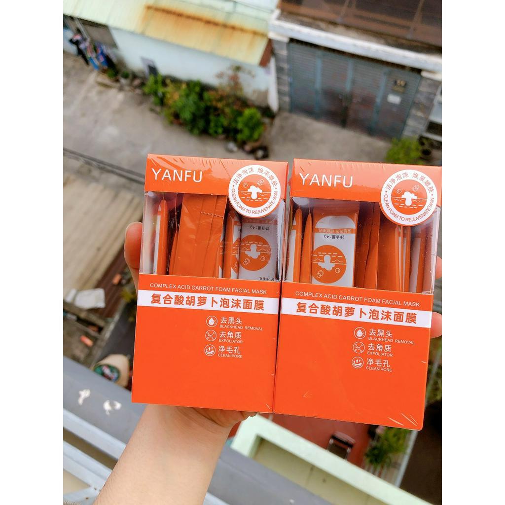 [Dùng Thử] Mặt Nạ Sủi Bọt Cà Rốt 1 Gói - Mặt Nạ Cà Rốt Sủi Bọt Thải Độc , Mặt Nạ Sủi Bọt Sáng Mịn Da