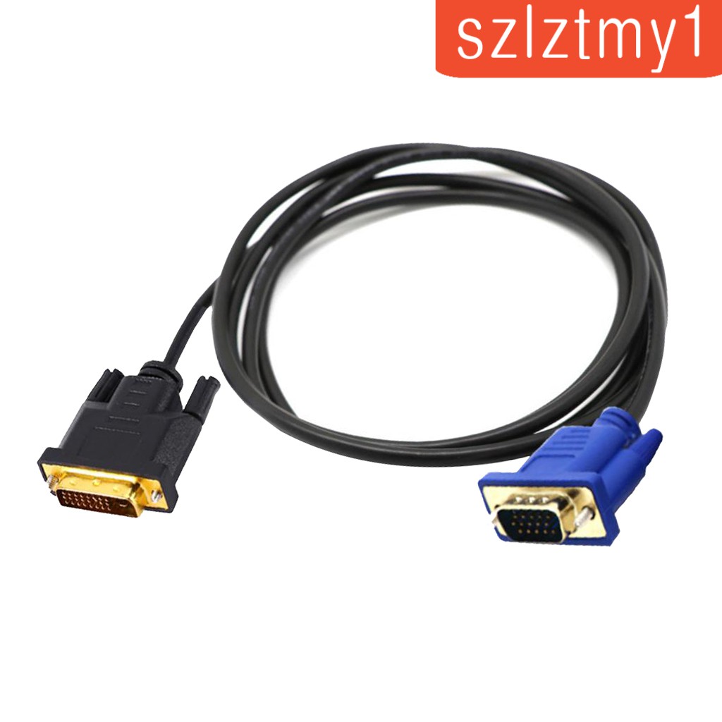 Dual Link DVI-I DVI 24+5 Pin to VGA D-Sub Video Adapter Cable Converter Lead