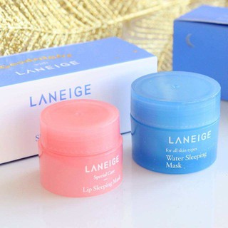 SET Mặt nạ ngủ mặt, môi Laneige mini