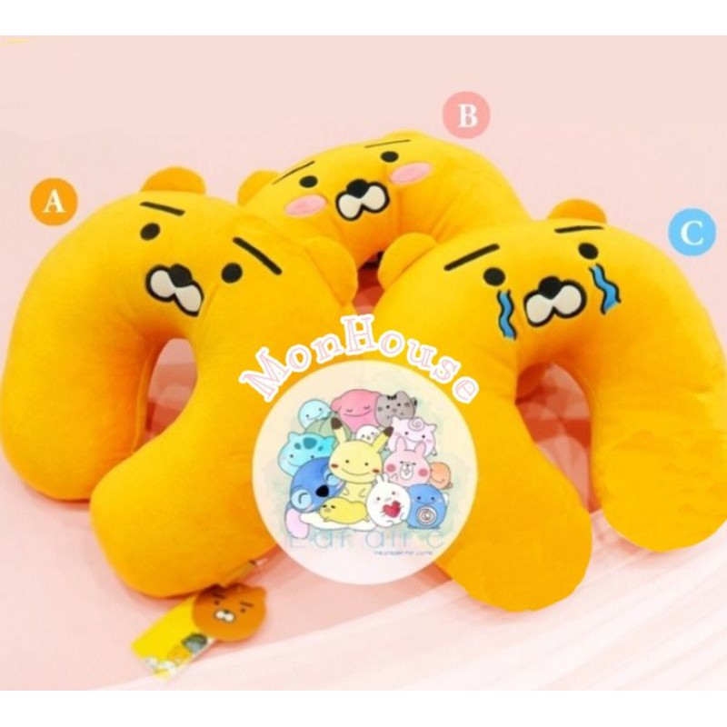 [KAKAO FRIENDS] Gối Cổ Ryan Má Hồng