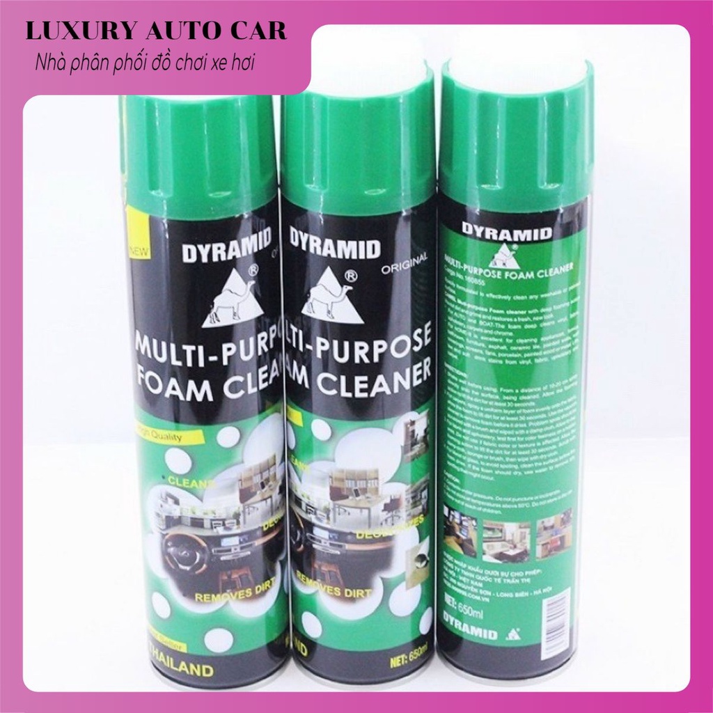 chai xịt bọt tẩy nỉ đa năng - chai tẩy sạch ghế da nội thất xe hơi - Luxury autocar