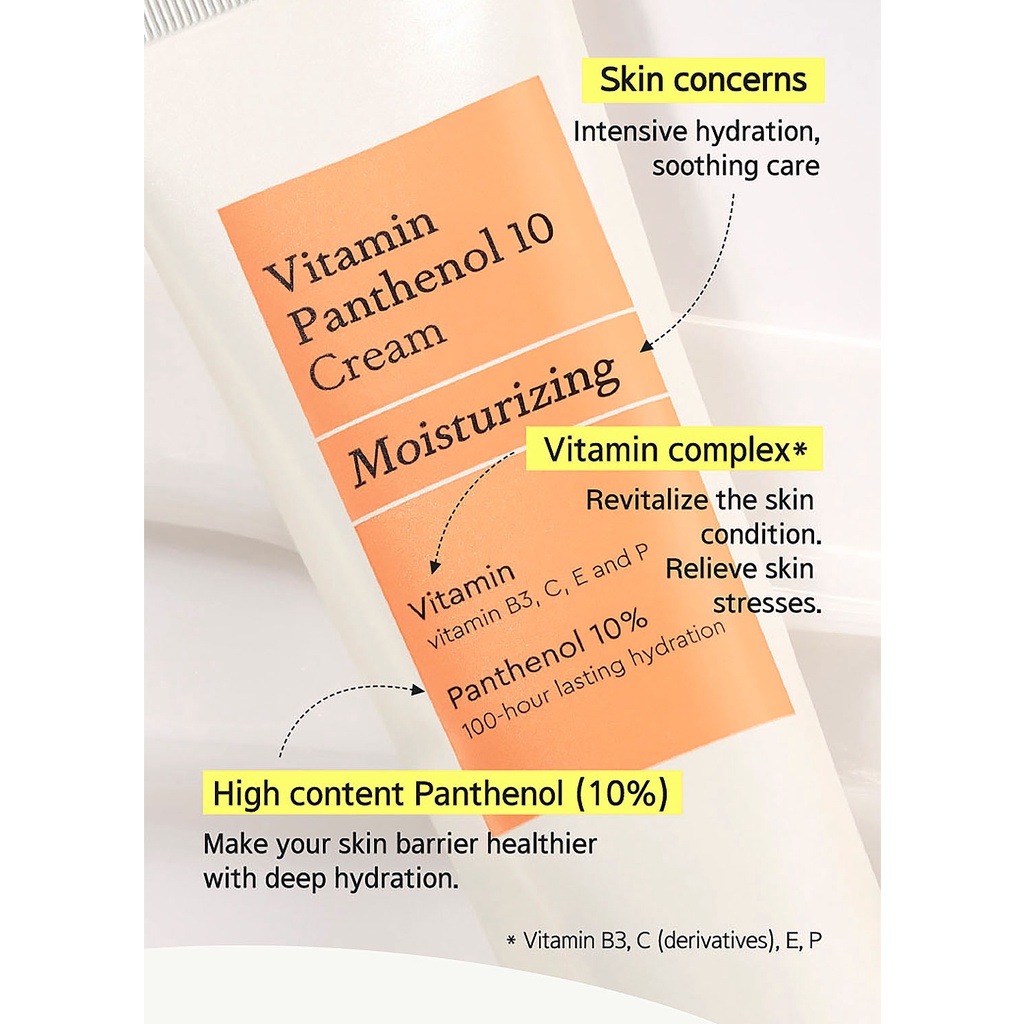 Kem dưỡng Mamonde Vitamin Panthenol 10 dưỡng ẩm, mềm mịn da/ Mamonde Vitamin Panthenol 10 Cream - Vitamin and Panthenol, Inner-Skin Moisturizing and Soothing Cream