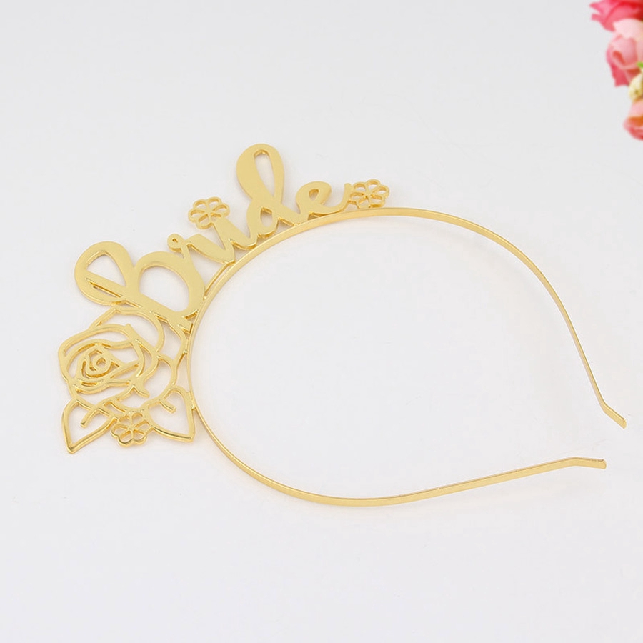 Cài tóc có họa tiết chữ Bride bằng kim loại thời trang Hàn Quốc bắt mắt